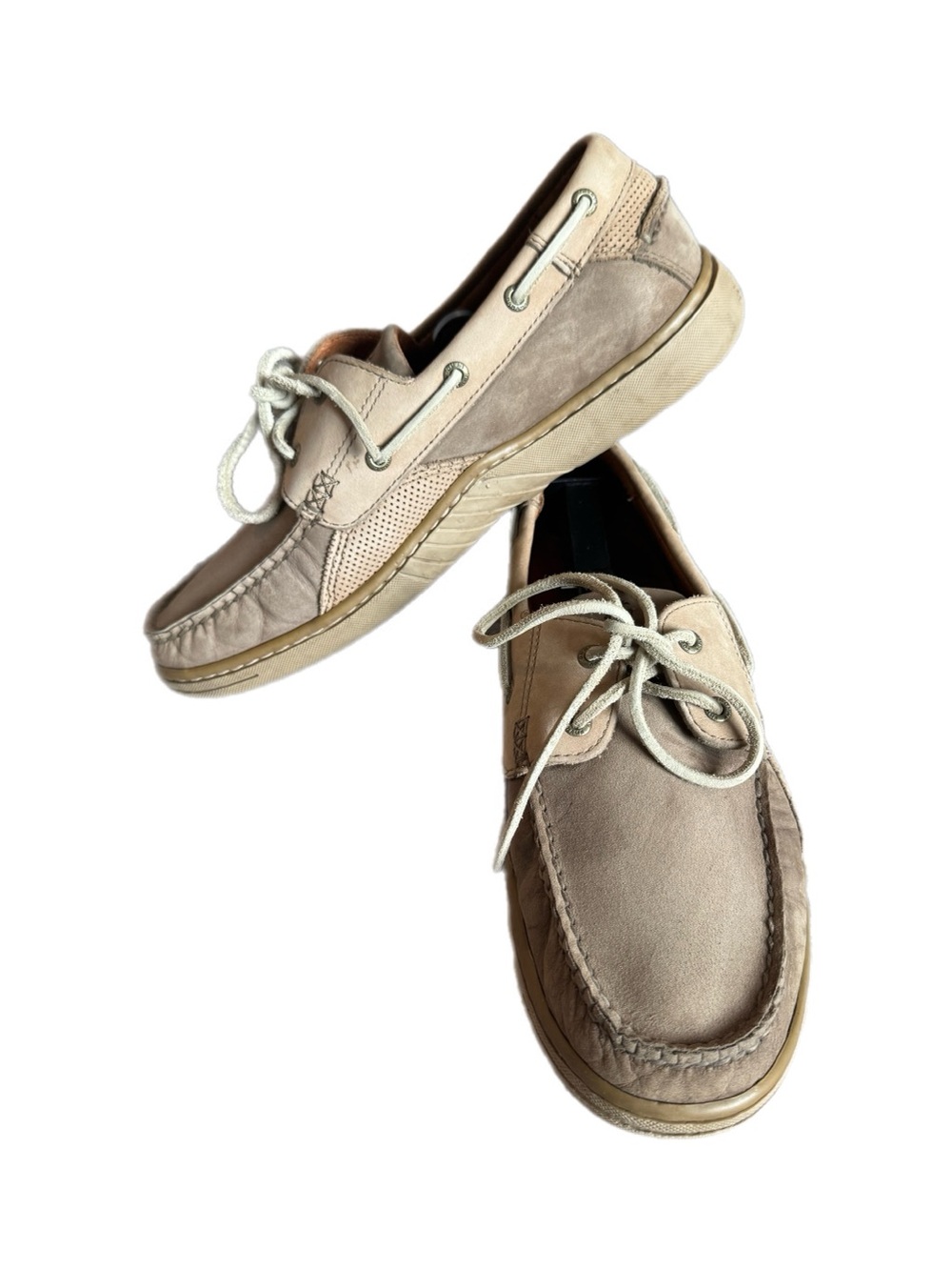 Men's Beige/Tan Tommy bahama Boat Shoes - Casual Lace-Up Loafers size 10